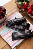 Blueberry creatine crispy bar, high protein