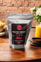 Raspberry and chia creatine porridge